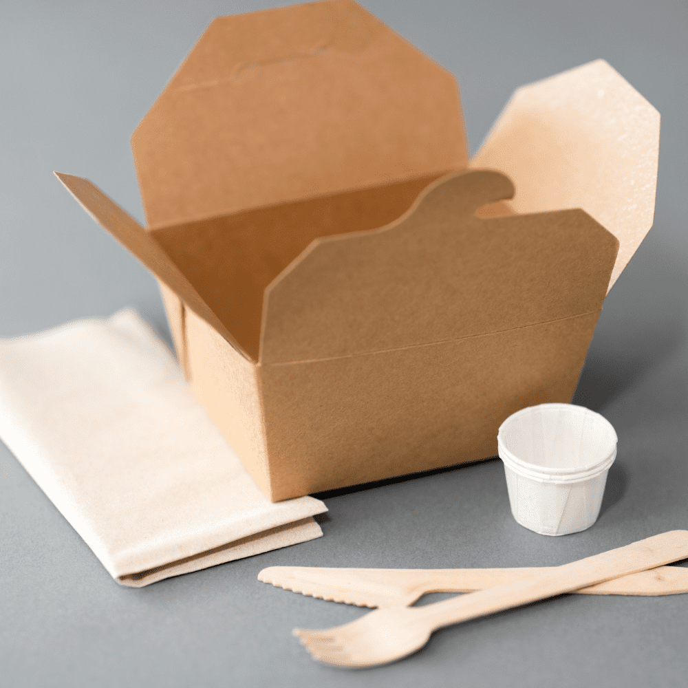 Recyclable Kraft Brown Takeaway Box