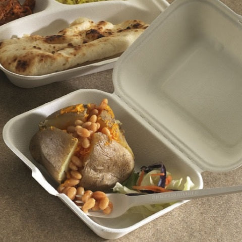 Rectangle Bagasse Clamshells