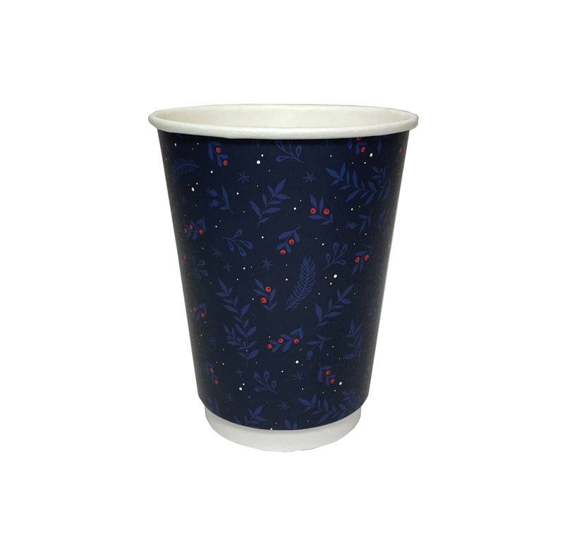 12oz Recyclable Christmas Paper Coffee Cup – Box of 400