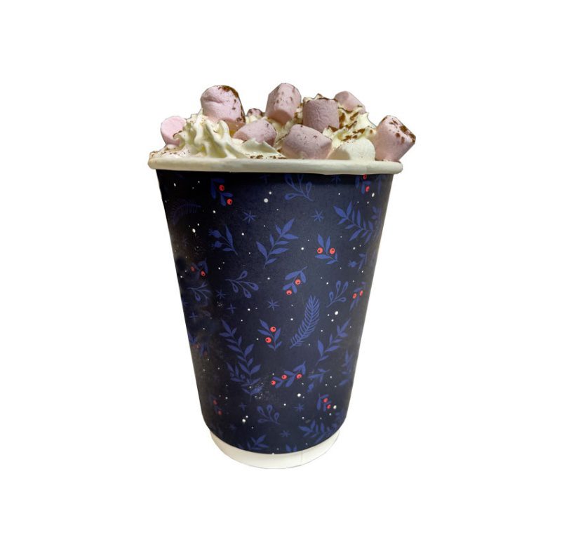 12oz Recyclable Christmas Paper Coffee Cup – Box of 400