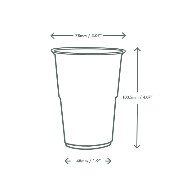 Vegware Compostable CE Marked PLA Half Pint Cup – Box of 2100
