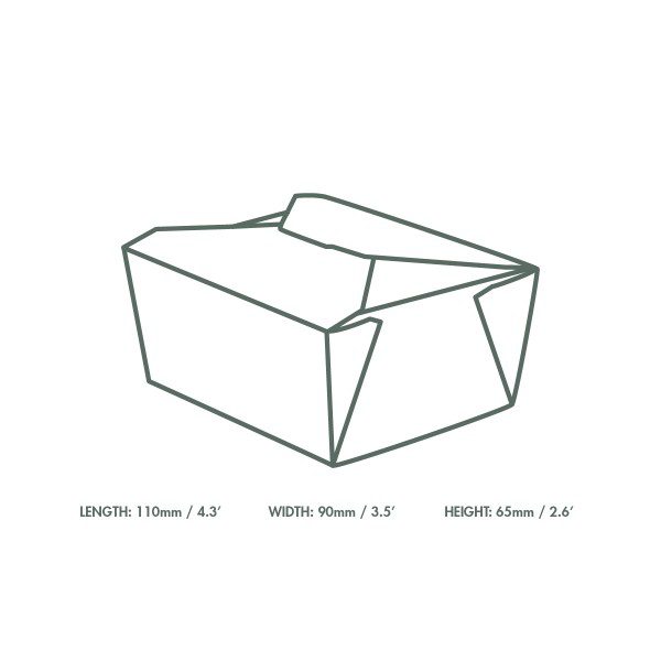 Vegware No.1 Food Carton 700ml - Pack of 450