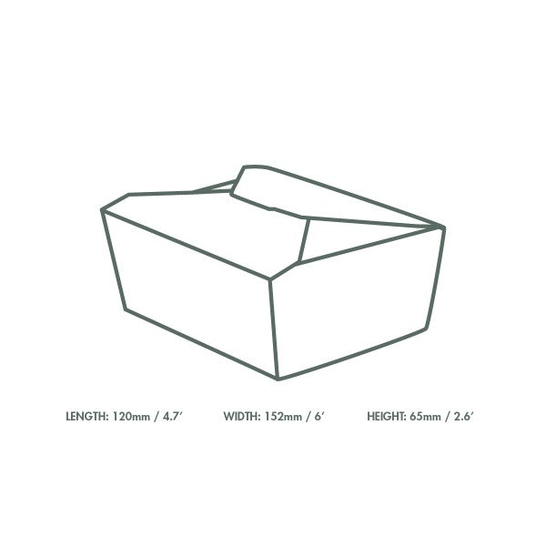 Vegware No.8 Food Carton 1300ml - Pack of 300
