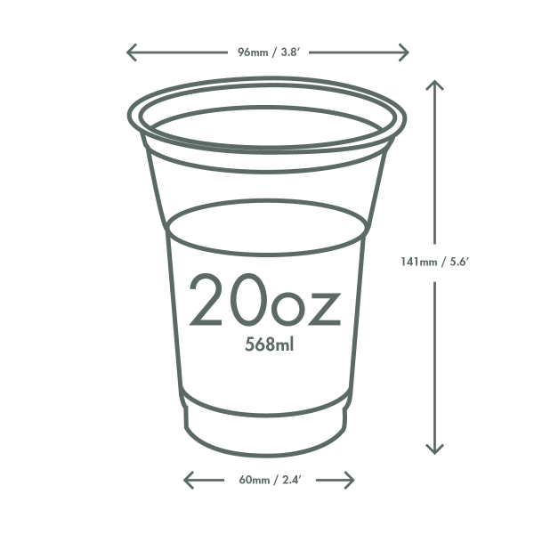 Vegware Compostable Smoothie/Milkshake Cup - Box of 1000