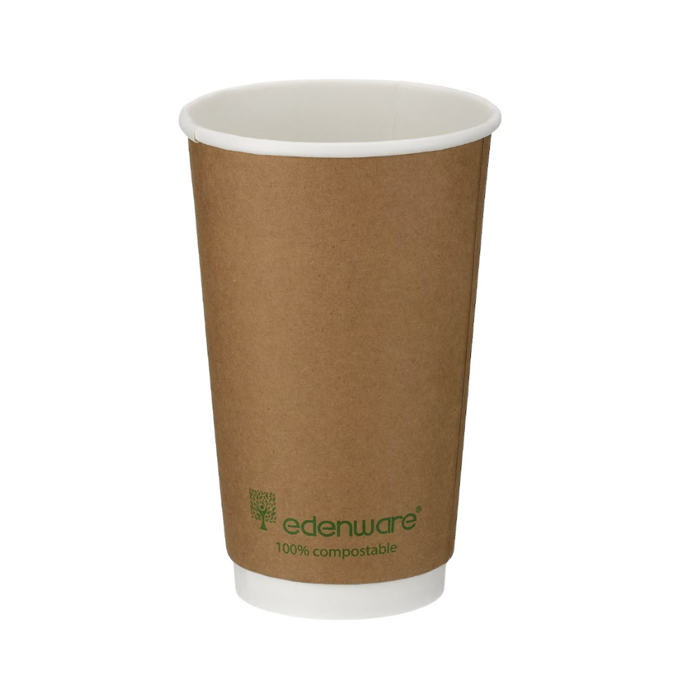 Edenware Compostable Double Wall Paper Cup - Box of 500