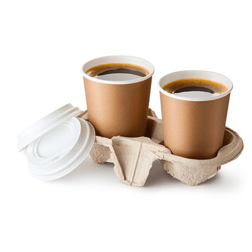 Brown Kraft Cup Carry Trays