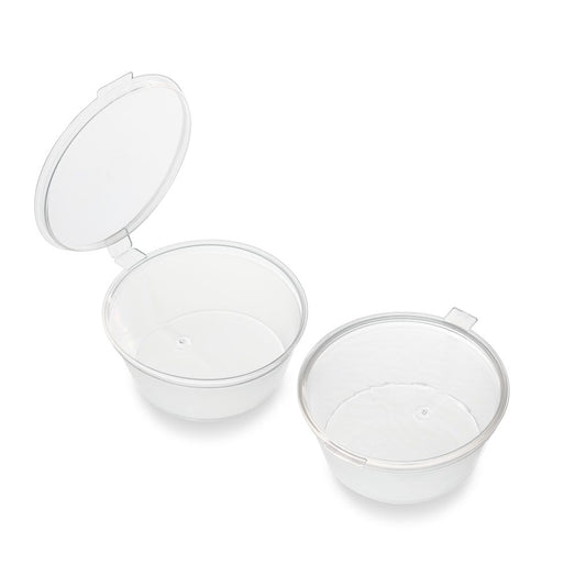 2oz Clear Hinged Sauce Pot - Pack of 1000