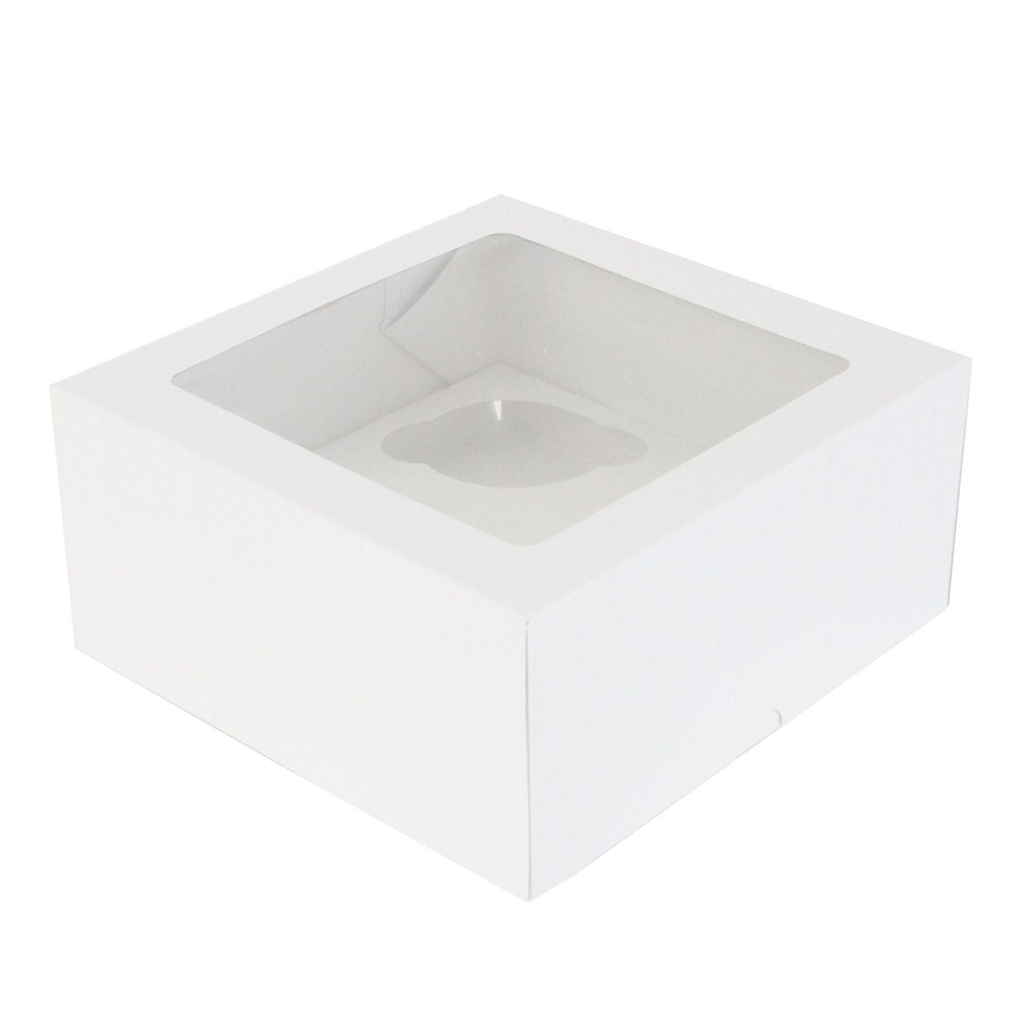 4 Cupcake / Muffin Box with Holder Inserts - Pack of 100