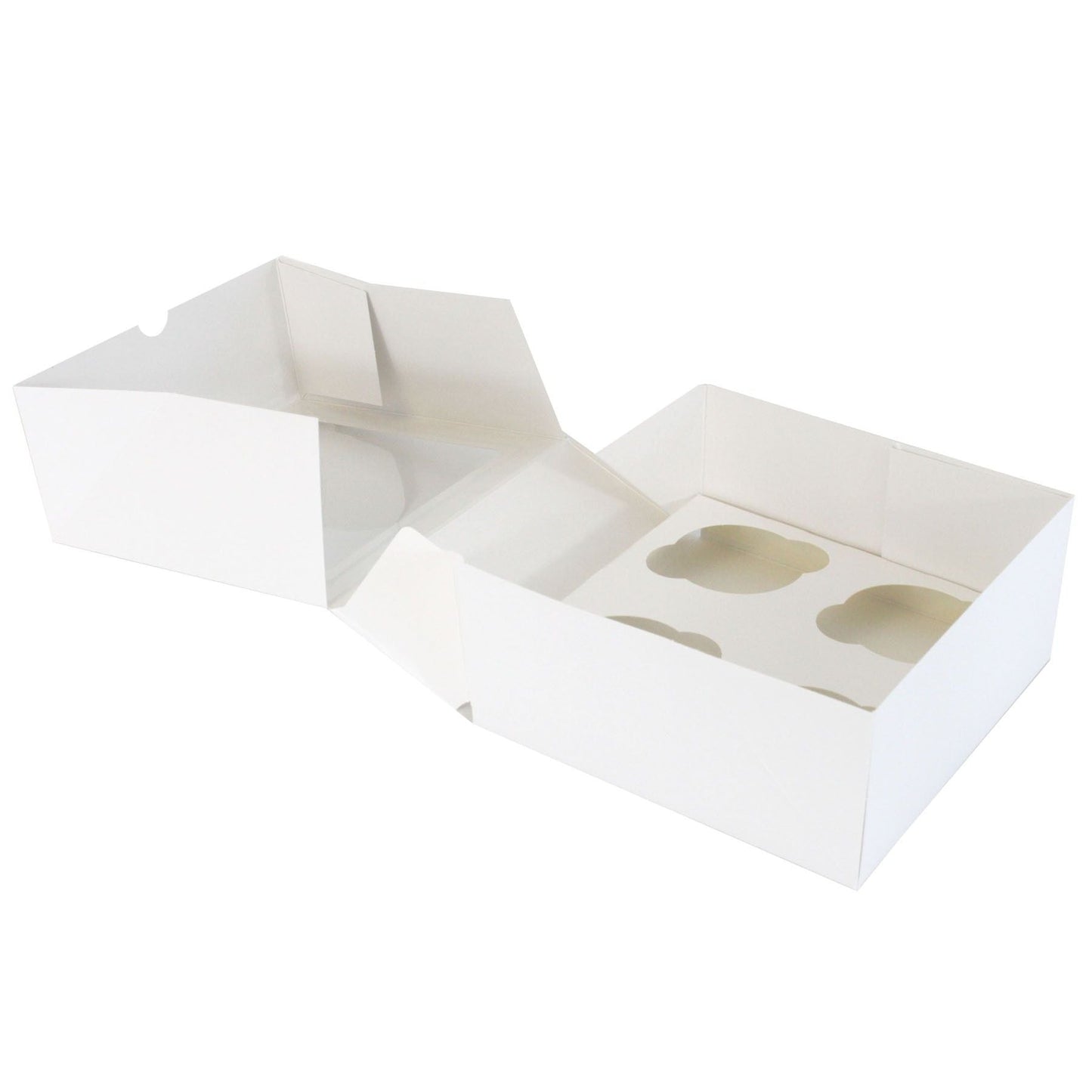 4 Cupcake / Muffin Box with Holder Inserts - Pack of 100