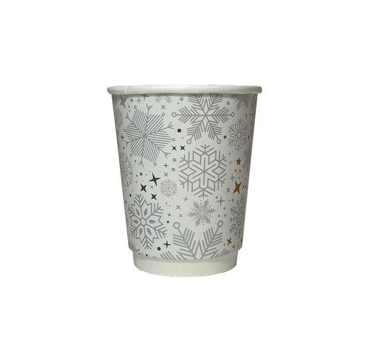 8oz Recyclable Christmas Paper Coffee Cup – Box of 500