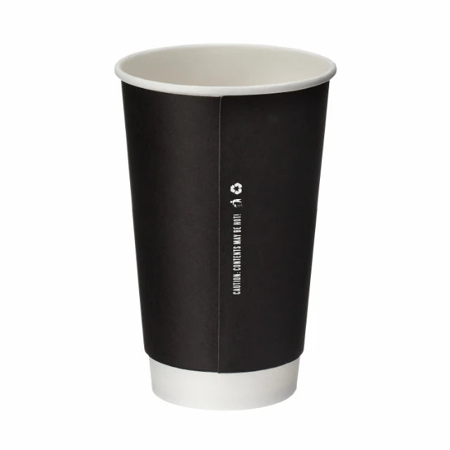 Black Double Wall Paper Cup - Box of 500