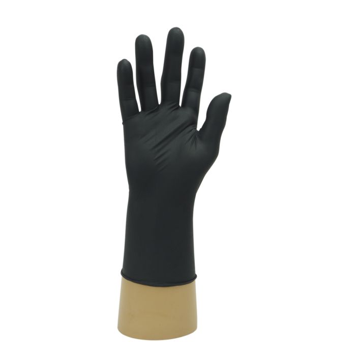 Extra Large Black Premium Nitrile Powder Free Gloves - Box of 1000