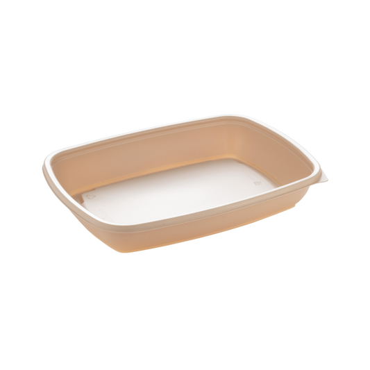 FastPac Microwaveable Natural Rectangular Food Container - 600ml