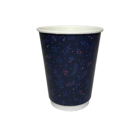 12oz Recyclable Christmas Paper Coffee Cup – Box of 400