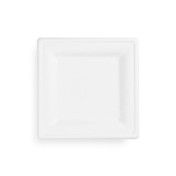 Vegware 8in Square Bagasse Plate - Pack of 500
