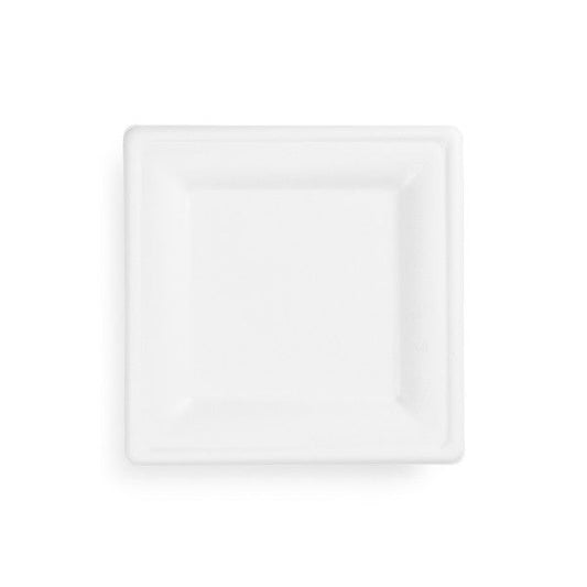Vegware 8in Square Bagasse Plate - Pack of 500