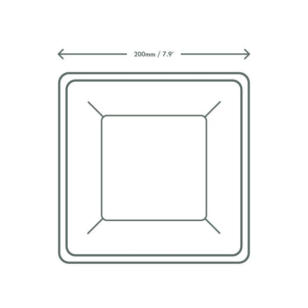 Vegware 8in Square Bagasse Plate - Pack of 500