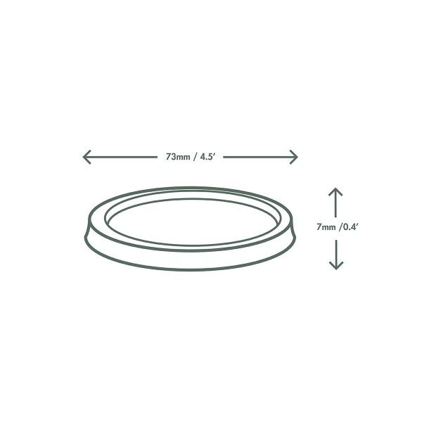 Vegware PLA Cold Portion Pot with Lids - Case of 2000