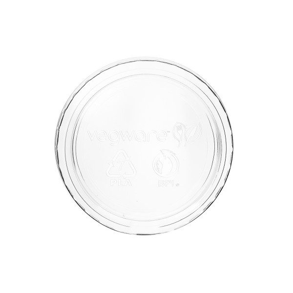 Vegware PLA Cold Portion Pot with Lids - Case of 2000