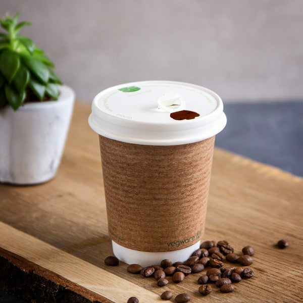 Vegware Paper Hot Cup Lid - Box of 1000