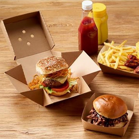 Compostable Premium Kraft Burger Box – Pack of 100