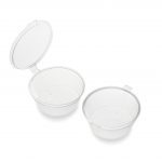 2oz clear hinged portion pot
